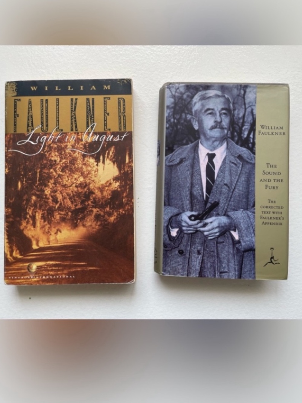 William faulkner's light in august, sound and the fury book bundle